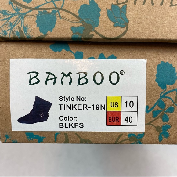 Bamboo Black Suede Round Toe Booties - Picture 10 of 11